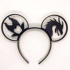 Maleficent And Dragon 3d Printed Minnie Mouse Ears Etsy 3d Printed Jewelry Prints Useful 3d Prints
