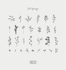 Botanical Clip Art Hand Drawn Clipart Black Leaf Png Svg Eps Ai Leaves Clip Art Leaf Illustrations Plant Sprig Branch Wedding Floral Elegant Leaf Illustration How To Draw Hands Elegant Tattoos