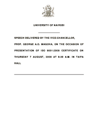Cs george magoha's full speech during release of results. Fillable Online Archiveold Uonbi Ac Vice Chancellor Prof G O A Magoha University Of Nairobi Archiveold Uonbi Ac Fax Email Print Pdffiller