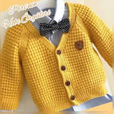 Erkek Bebiskolari Icin Harika Bir Yaka Modeli Denemesi Ve Sonuc Mukemmel Detay Icin Ekrani Sola Kaydirabilirsiniz Baby Knitting Patterns Orgu Hirkalar