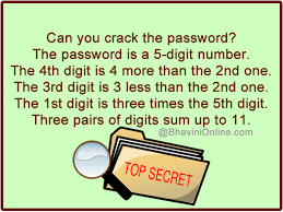 This little puzzle is quite the challenge to solve, and fun to build. Hard Mind Puzzles Crack The Password Bhavinionline Com