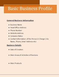 Business Profile Template Company Profile Template Business Profile Words