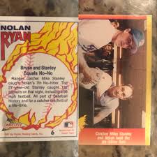 #57 1991 pacific, nolan ryan enters 1989 all star game, #b18004 prob a 7 $ 1.40 #58 1991 pacific, nolan ryan pitching in 1989 all star game, #b18005 prob a 7 $ 1.40 #63 1991 pacific, nolan ryan last pitched no hitter #6, #b18006 nm / mt $ 1.80. Can T Find Info About This Card Anywhere 1991 Pacific Nolan Ryan Gold Insert With Error Bryan And Stanley I Ve Searched All The Normal Areas To No Avail Baseballcards