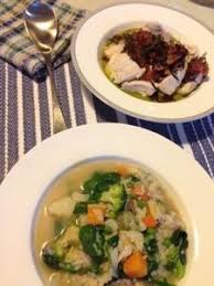 Minestrone Poached Chicken Salsa Verde From Jamie S 15 Minute Meals By Jamie Oliver Jamie S 15 Minute Meals Jamie Oliver Healthy Recipes 15 Minute Meals