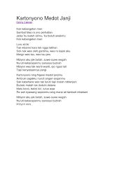 C g/b am em prapatan kartonyono terkenang. Lirik Lagu Kartonyono Medot Janji Docx