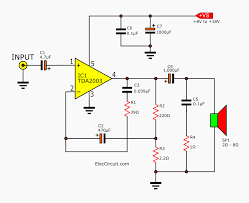 The additional features of tda 2002, very low. Tda2003 10w Audio Amplifier Circuit Eleccircuit Com