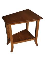 Unusual shape with warm wood tone walnut wedge shape end table attributed to merton gershun for american of martin. Bunker Hill Wedge End Table From Dutchcrafters Amish Furniture