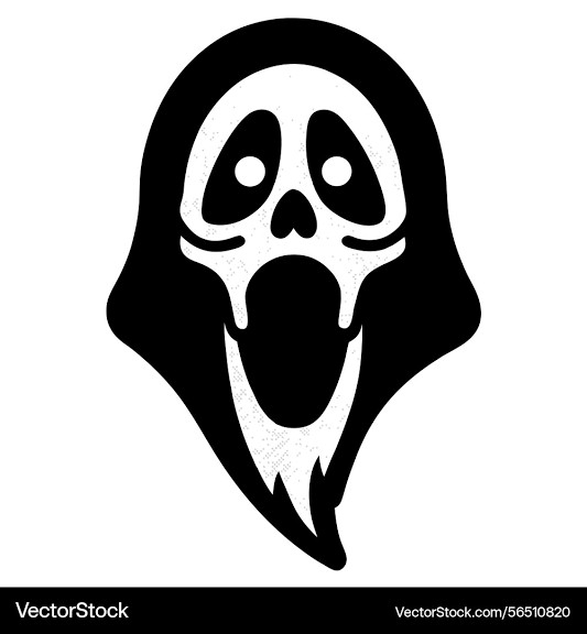 Screaming skull for halloween or horr – Royalty-Free Vector | VectorStock