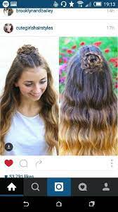 Brooklyn Mcknight Styling This Awesome Half Up Half Done Hair Do I Love This Go Follow Cutegirlshairsty Dance Hairstyles Easy Hairstyles Medium Hair Styles