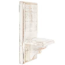 Recycled wood antique fish wall art, set of 4 price: White Distressed Wood Wall Sconce Hobby Lobby 80823208