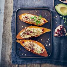 Patates Douces Farcies Au Fromage Frais Recette Au Fromage Recette En 2020 Recette Patate Douce Patates Douces Farcies Recette Fromage