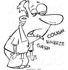 Vector Of A Sick Cartoon Man Smoking Coughing Wheezing And Gasping Coloring Page Outline By Toonaday 44535 Find gifs with the latest and newest hashtags! vector of a sick cartoon man smoking