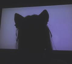 Cat Girl Lavender Aesthetic Shadow Pictures Demon Aesthetic Lavender Aesthetic