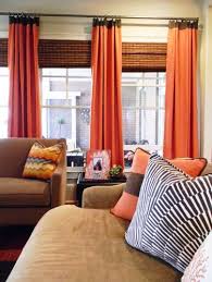 Living Room Brown And Orange Orange Curtains Living Room Living Room Orange Curtains Living Room
