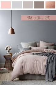 Love the gray and white trend for home decor that's been popular the last few years? Super Bedroom Pink Copper Color Schemes Ideas Master Bedroom Colors Grey Bedroom With Pop Of Color Gray Master Bedroom