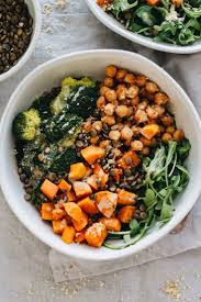 Vegan Chickpea Sweet Potato Bowls Jar Of Lemons Recipe Superfood Recipes Vegetarian Recipes Dinner Vegan Dinner Recipes