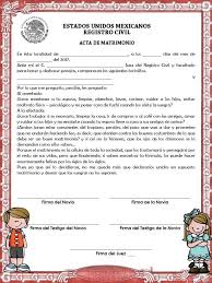 Dirección de registro civil del estado de michoacán. Acta De Matrimonio Para Kermess Acta De Matrimonio Juegos De Matrimonio Certificado De Matrimonio