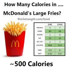 And, last but not least, that large drink that you need to wash it all down, has over 310 calories. How Many Calories In Mcd Large Fries