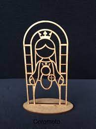 Virgenes Y Santos Calados Mdf Crudo De 3mm Cortada En Laser Bs 28 000 00 En Mercado Libre Lampara De Ganchillo Formas De Madera Virgencita