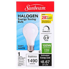 Sunbeam 100 Watt Rough Service Frosted White Light Bulbs 3 Ct Packs White Light Bulbs Globe Light Bulbs Bulb