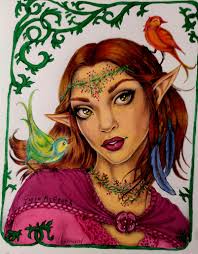 Book fairy and fantasy Artist Christine karron Prismacolor pencil