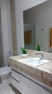 Bancada Bege Bahia E Pastilhas Para Combinar Granito Para Banheiro Banheiro Bege Decoracao Banheiro Pequeno