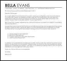 School Guidance Counselor Cover Letter Sample Cover Letter Templates Examples