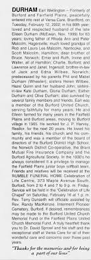 Obituary for Earl DURHAM Wellington