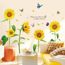Shop for sunflower decor at bed bath & beyond. Buy Sunflower Daisy Flower Wall Stickers Text Can Be Customized Large Carved Living Room Sofa Tv Background Wall Decorations In Cheap Price On Alibaba Com
