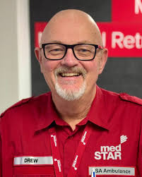 Drew, an SA Ambulance Service MedSTAR Nurse Retrieval Coordinator,  celebrated his last shift this week. With more than 30 years of senior  intensive care and retrieval nursing experience, he will certainly be