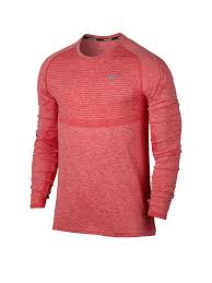 Durable rib knit crew neck. Nike Herren Laufshirt Dri Fit Knit Rot S