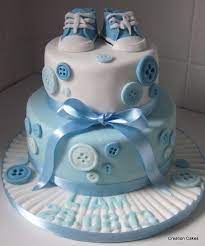 Two Tier Boys Christening Cake With Handmade Button Trail And Converse Shoes Www Creationcake Baby Shower Cakes For Boys Christening Cake Boy Christening Cake