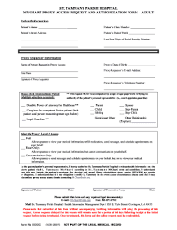 Fillable Online Tammany Parish Hospital Fax Email Print