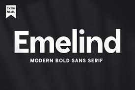 Bold, sans serif typeface, wide fonts. Emelind Font Dafont Free