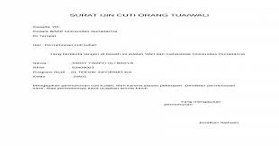 Namun surat ini hanya digunakan/dibutuhkan jika orang tua pelajar/mahasiswa tersebut tidak memiliki slip gaji. Surat Ijin Cuti Orang Tua Docx Document