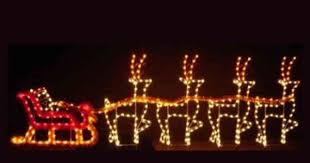 Holiday Dreams Santa Sleigh Led Christmas Roof Decorations Roof Decoration Reindeer Lights