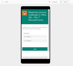Streamline, automate, and transform your business solutions with rich forms, process automation, and custom mobile apps. Mastering Common Challenges In Office 365 Part 7 Microsoft Forms En Afrait