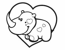 Select from 35318 printable crafts of cartoons, nature, animals, bible and many more. Baby Rhino With Heart Coloring Page Free Printable Coloring Pages For Kids