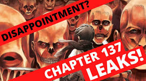 The race of giants contributes to the suspension of human development, which is forced to hide. Is Chapter 137 A Huge Disappointment Attack On Titan Chapter 137 Leaks Aot Spoilers Youtube