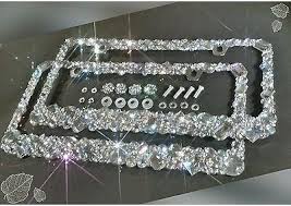 Handmade Bling Rhinestones Crystals License Plate Body W Screw Caps Bling Crystals Frame Handmade License Plate Rhine In 2020 Handgefertigt Dekoration Kristalle
