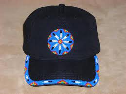 Old War Horse Moccasin Beaded Baseball Cap Beaded Baseball Caps Beaded Hat Beaded Hat Bands