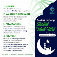 Hukum melaksanakan sholat idul fitri ini adalah sunnah muakkad, karena rasulullah saw selalu mengerjakannya. Sekilas Tentang Sholat Idul Uin Antasari Banjarmasin Facebook