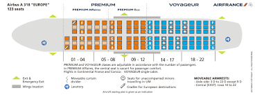 Air France Airlines Airbus A318 Aircraft Seating Chart