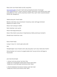 Dengan menyebut nama allah aku berniat mandi untuk menghilangkan hadats besar dari. Rukun Dan Cara Mandi Wajib