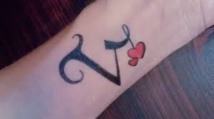#lettering #c #typography letter c tattoo, initial tattoos, . View 33 Heart V Letter Tattoo Designs For Girls