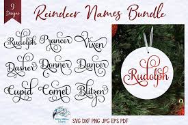 Download Reindeer Names Svg Bundle Christmas Ornament Svgs 983354 Illustrations Design Bundles
