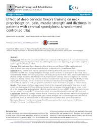Pdf Effect Of Deep Cervical Flexors Training On Neck
