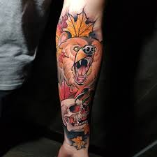 Bear Tattoo Meaning And Symbolism The Wild Tattoo Half Sleeve Tattoo Traditional Tattoo Tattoos