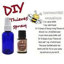 Homemade Thieves Spray Thieves Spray Diy Crystals Young Living Thieves Oil