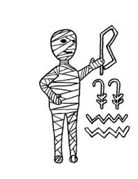 100% free coloring page of mummy. Egyptian Mummy Coloring Page By B For Butterfly Tpt